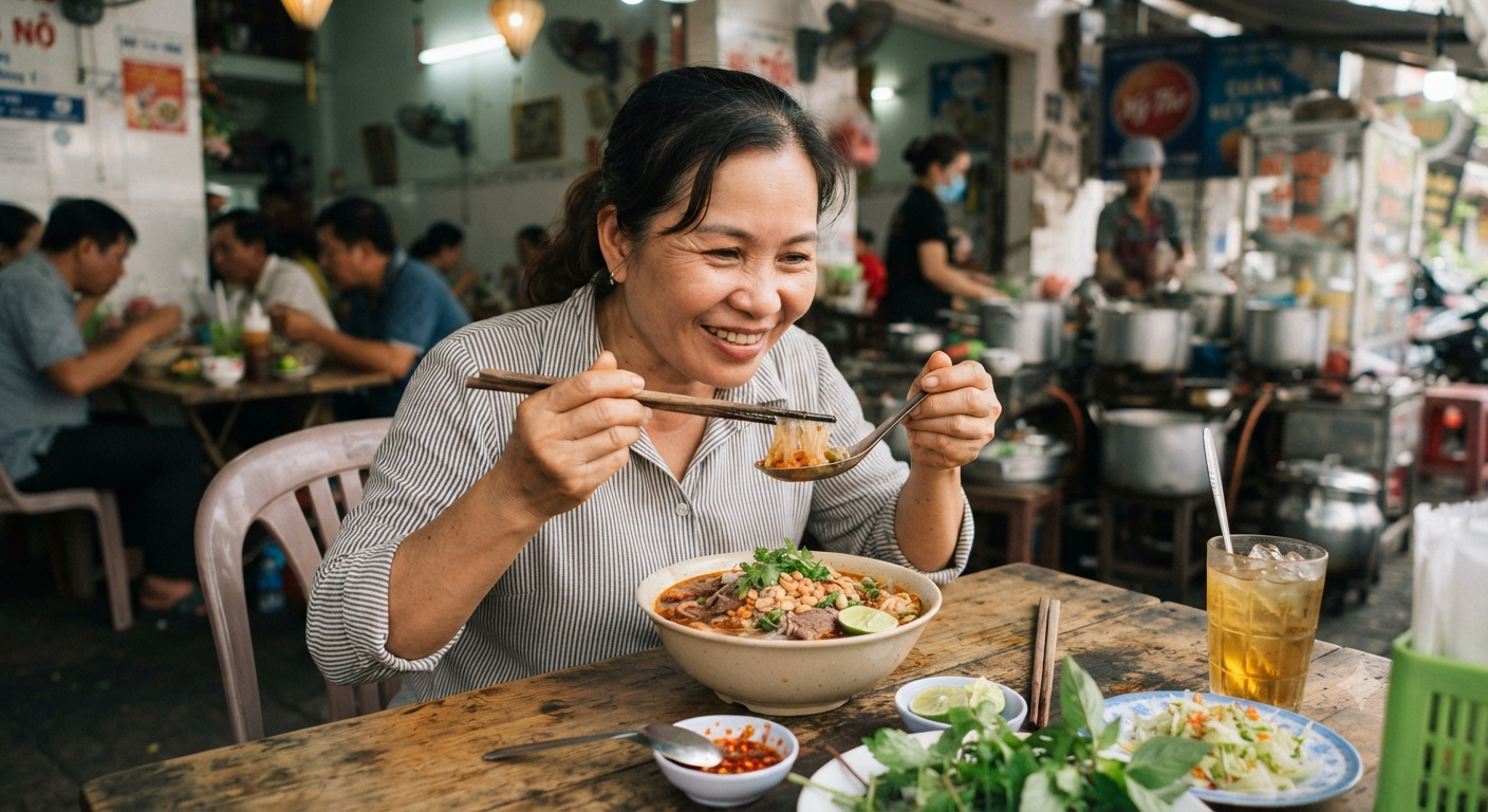 Trải nghiệm thưởng thức hủ tiếu sa tế chuẩn vị miền Nam